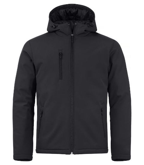 Afbeeldingen van Padded hoody softshell zwart 3xl