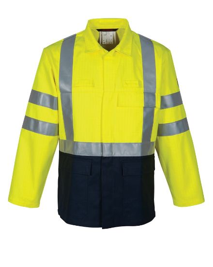 Afbeeldingen van HAVEP Jas Multi Protector 30008 fluor geel/navy 44