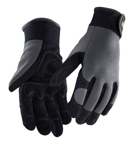 Afbeeldingen van Werkhandschoen 2235 zwart/grijs L