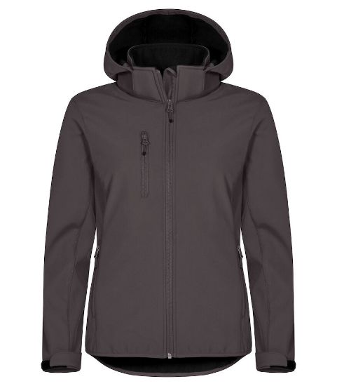 Afbeeldingen van Hoodie softshell women 0200917 d.grijs 34/xs