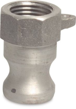 Afbeeldingen van Snelkoppeling aluminium ¾" V-deel Camlock A/binnendraad 16bar