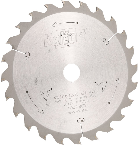 Afbeeldingen van KELFORT Cirkelzaagblad HM 165X1,8X20MM Z=24 FWS