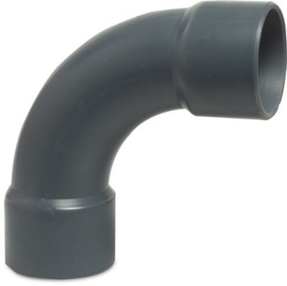 Afbeeldingen van PROFEC Bocht 90° handgevormd PVC-U grijs 32MM lijmmof 16bar