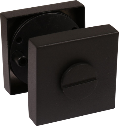 Afbeeldingen van OXLOC WC garnituur RVS zwart vierkant 8MM