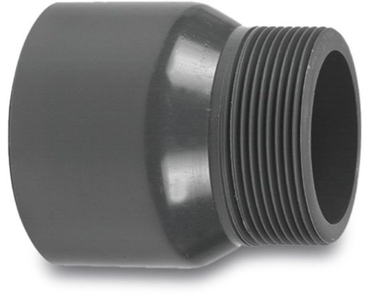 Afbeeldingen van VDL Puntstuk handgevormd PVC-U grijs 160MMX5" lijmmof/buitendraad 10bar