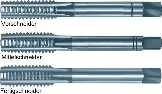 Afbeeldingen van FORUM Handtappenset DIN352-C type N t.b.v. ISO-linkse draad M4 3x