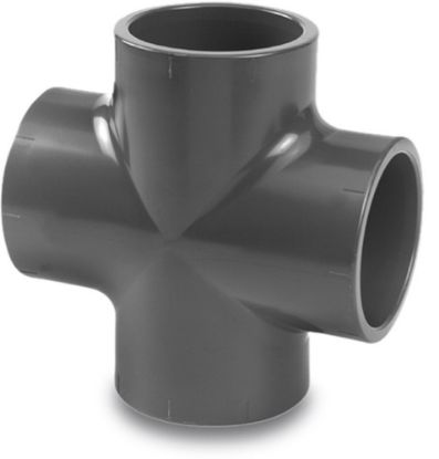 Afbeeldingen van VDL Kruisstuk PVC-U grijs 10MM lijmmof 16bar