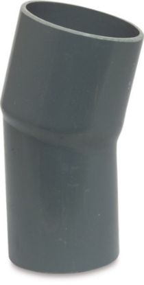 Afbeeldingen van PROFEC Bocht 15° handgevormd PVC-U grijs 225MM lijmmof/lijmspie 12,5bar