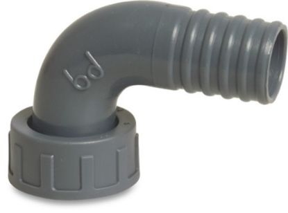 Afbeeldingen van Knie 90° PP grijs ¾"X16MM wartel binnendraad/slangtule 6bar