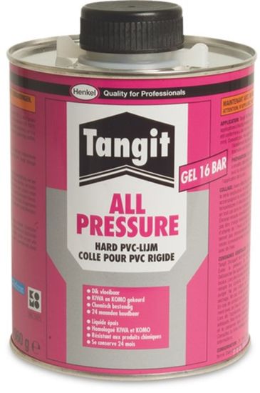 Afbeeldingen van TANGIT PVC-lijm All Pressure 240g KIWA met kwast