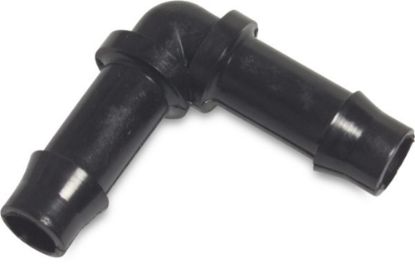Afbeeldingen van Knie 90° PA (nylon) type WF zwart 13MM slangtule 10bar