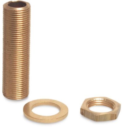 Afbeeldingen van PROFEC Draadeind met ring en sluitmoer messing ½" buitendraad 60MM 40bar