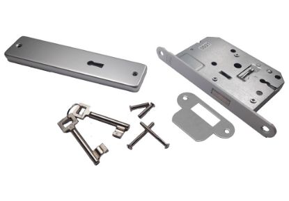 Afbeeldingen van Kastslot set met schild klavier SL 56 F1