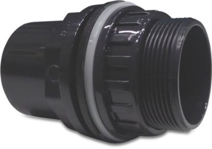 Afbeeldingen van VDL Doorvoer PVC-U grijs 63/75MMX2.½" lijmmof/spie/buitendraad 10bar