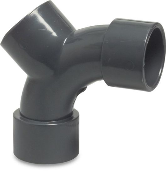 Afbeeldingen van PROFEC Y-bocht PVC-U grijs 63MM lijmmof 16bar