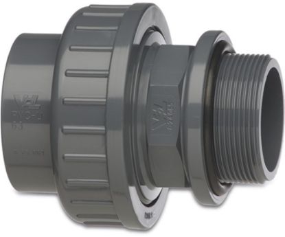 Afbeeldingen van VDL Koppeling PVC-U grijs 25MMX¾" lijmmof/buitendraad 10bar