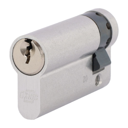 Afbeeldingen van OXLOC Profielcilinder enkel O3 vernikkeld 10/50MM SKG**