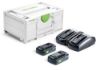 Afbeeldingen van FESTOOL Energie-set SYS 18V 2x4,0/TCL6DUO 18V Li-ion 2x accu 4,0Ah en oplader in systainer