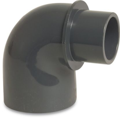 Afbeeldingen van PROFEC Knie 90° verlopend PVC-U grijs 32/40X50MM lijmmof/spie/lijmmof 10bar