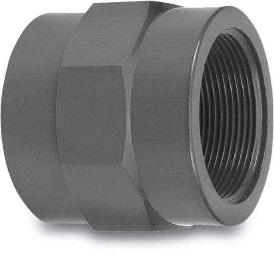 Afbeeldingen van VDL Overgangssok PVC-U grijs 20MMX¼" lijmmof/binnendraad 16bar