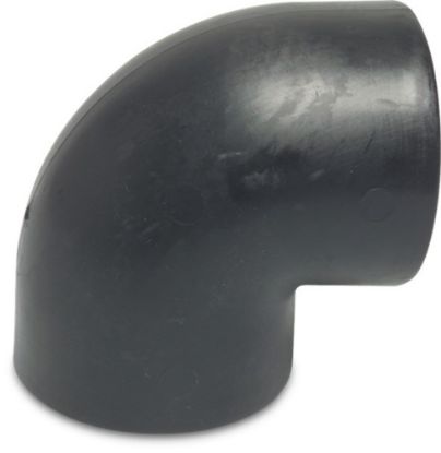 Afbeeldingen van Knie 90° PP zwart ½" binnendraad 10bar
