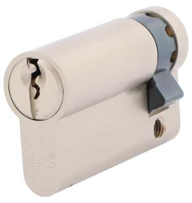 Afbeeldingen van OXLOC Profielcilinder enkel O5 vernikkeld 10/50MM SKG**