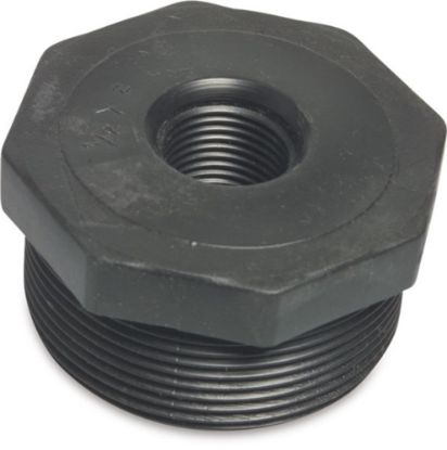 Afbeeldingen van Verloopring PP zwart 3"X2.½" buitendraad/binnendraad 6bar