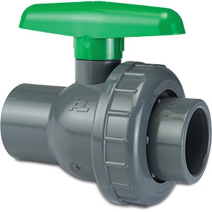 Afbeeldingen van VDL Kogelkraan PVC-U type EIL viton grijs 40MM lijmmof DN32 16bar