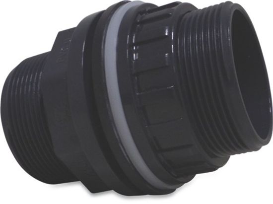 Afbeeldingen van VDL Doorvoer PVC-U grijs 63MMX2.½"X2.½" lijmmof/buitendraad/buitendraad 10bar
