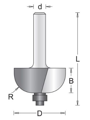 Afbeeldingen van Holprofielfrees onderlager S6MM 22,2X52X6,3MM