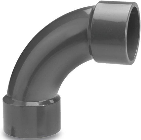 Afbeeldingen van VDL Bocht 90° PVC-U grijs 32MM lijmmof 16bar