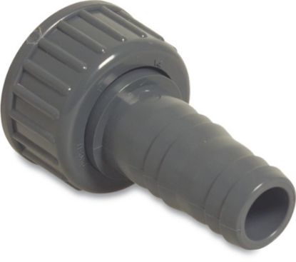 Afbeeldingen van PROFEC Slangtule PVC-U grijs 1.½"X40MM wartel binnendraad/slangtule 10bar
