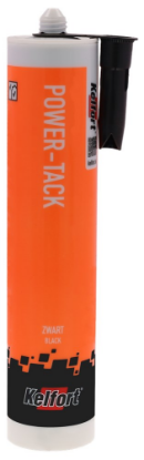 Afbeeldingen van KELFORT Lijmkit MS-polymeer PowerTEC zwart 290ML