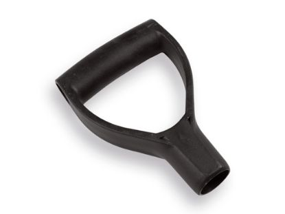 Afbeeldingen van Handvat PVC D-greep zwart gatmaat 31,5MM