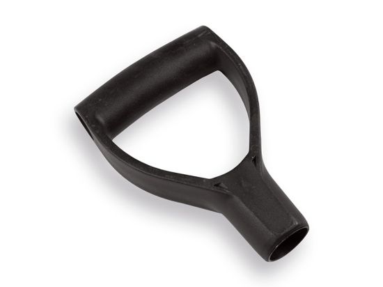 Afbeeldingen van Handvat PVC D-greep zwart gatmaat 31,5MM