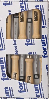Afbeeldingen van FORUM Steekbeitelset met houten heft 6x