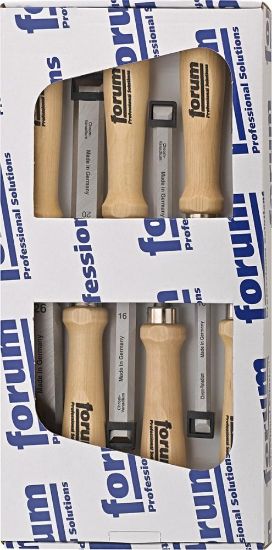 Afbeeldingen van FORUM Steekbeitelset met houten heft 6x