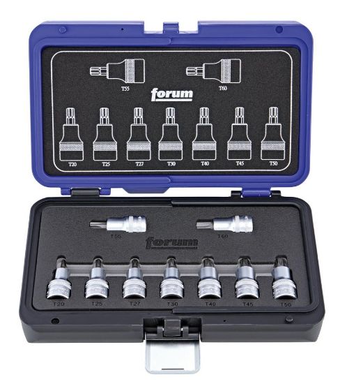 Afbeeldingen van FORUM Inzetstukkenset ½" TORX 9x