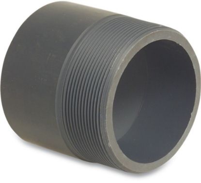 Afbeeldingen van VDL Puntstuk handgevormd PVC-U grijs 90/110MMX4" lijmmof/spie/buitendraad 10bar