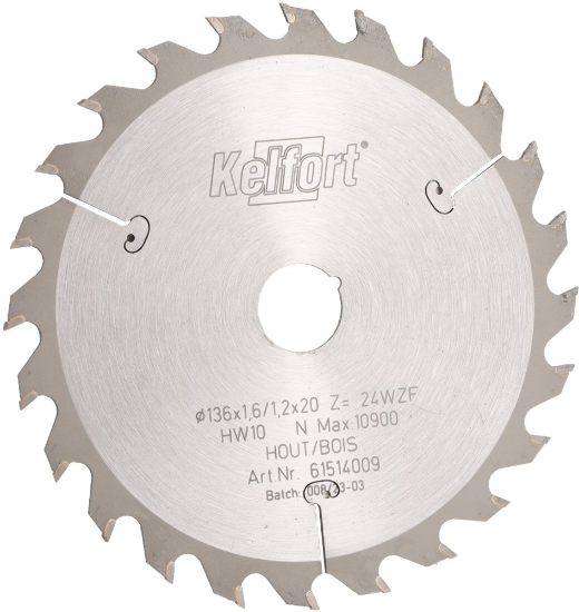 Afbeeldingen van KELFORT Cirkelzaagblad HM 136X1,6X20MM Z=24 FWS