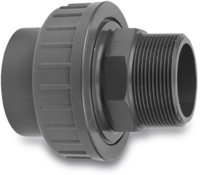 Afbeeldingen van VDL Verbindingskoppeling PVC-U 2"X63MM buitendraad/lijmmof 16bar