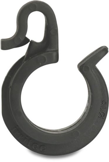 Afbeeldingen van Thyleenclip PP zwart 32MM t.b.v. druppelslang