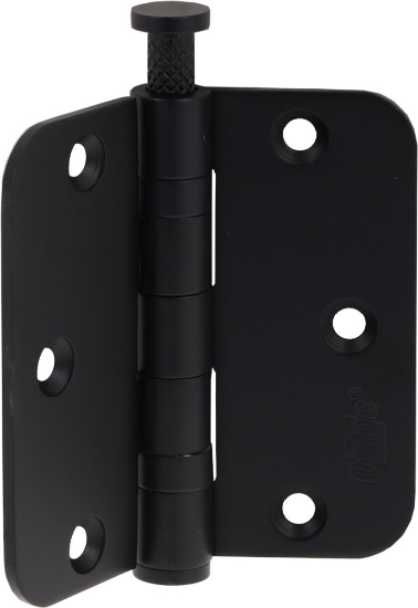 Afbeeldingen van OXLOC Kogellagerscharnier RVS zwart rond 76X76MM