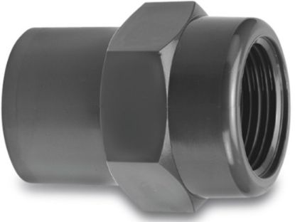 Afbeeldingen van VDL Overgangssok PVC-U grijs 12/16MMX⅜" lijmmof/spie/binnendraad 10bar