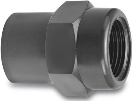 Afbeeldingen van VDL Overgangssok PVC-U grijs 10/16MMX¼" lijmmof/spie/binnendraad 16bar