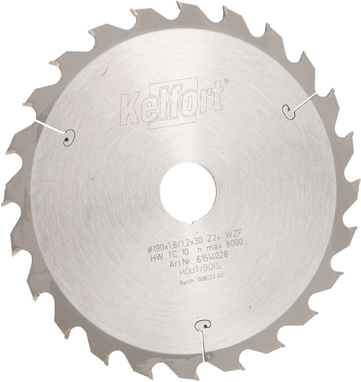 Afbeeldingen van KELFORT Cirkelzaagblad HM 190X1,8X30MM Z=24 FWS