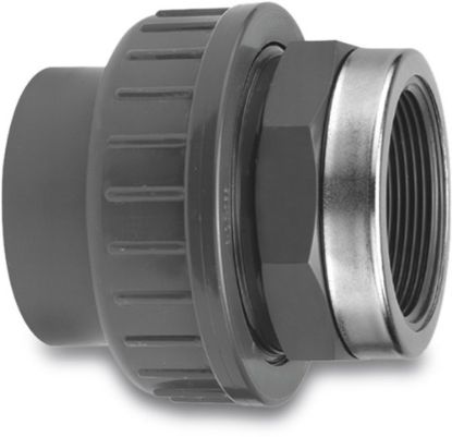 Afbeeldingen van VDL Koppeling versterkt PVC-U grijs 20MMX½" lijmmof/binnendraad 16bar