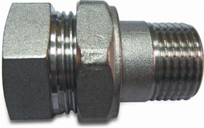 Afbeeldingen van PROFEC Radiatorkoppeling nr.955 messing type cilindrisch 1.¼" binnendraad/buitendraad 20bar
