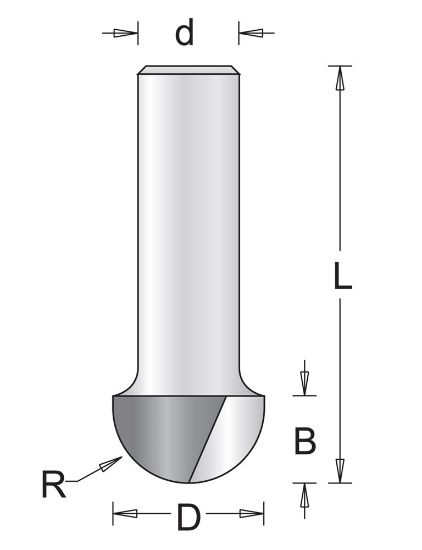 Afbeeldingen van Holprofielfrees S8MM 9,5X38X4,S8MM