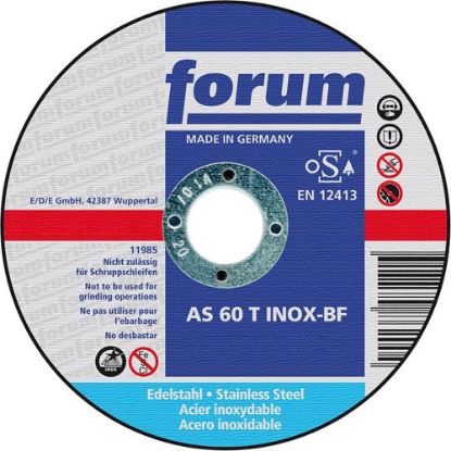 Afbeeldingen van FORUM Doorslijpschijf recht t.b.v. RVS 125X1,6MM